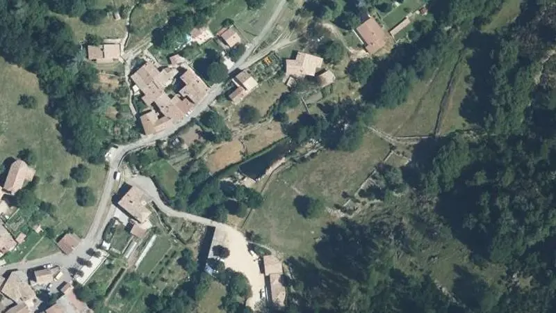Vue aérienne : La Bise au Plan d'eau du Hameau de Bise
