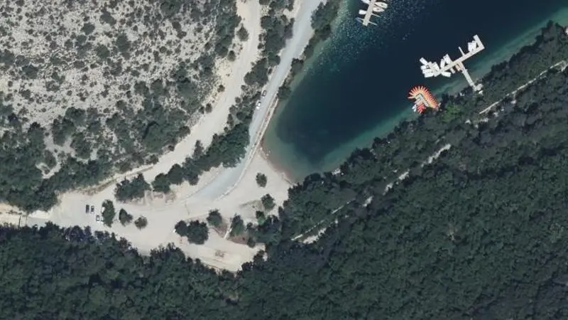 Vue aérienne : Baignade de Saint Julien