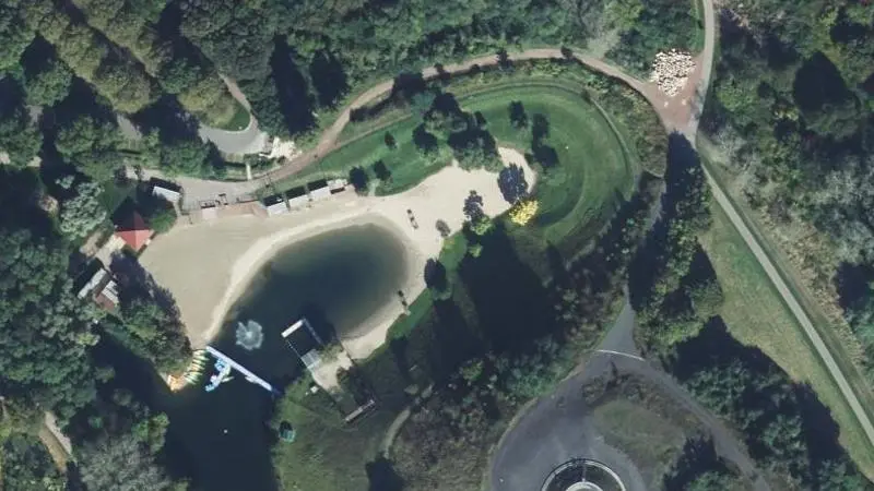 Vue aérienne : Avion Lac aux 3 Ilets