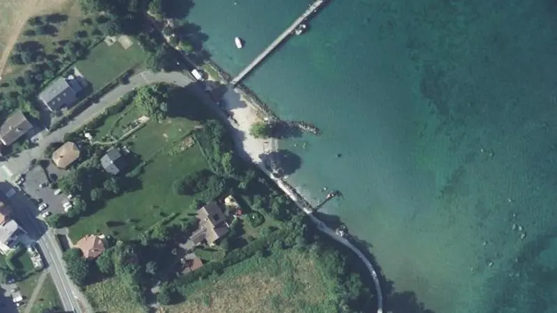 Vue aérienne : Plage du Léman