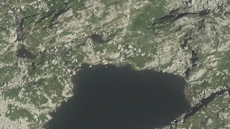 Vue aérienne : Plage de l'étangs de Turguilla