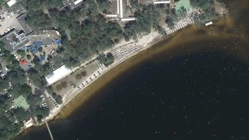 Vue aérienne : Plage du lac de Carcans