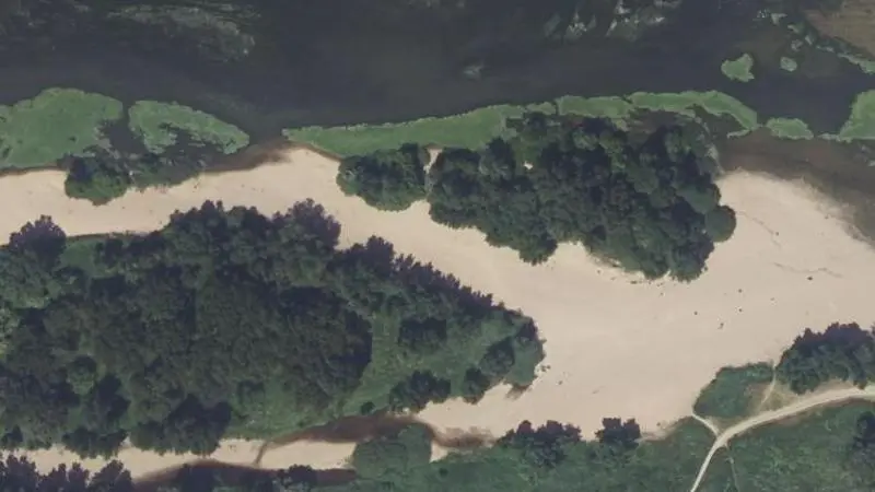 Vue aérienne : Plage de la Loire