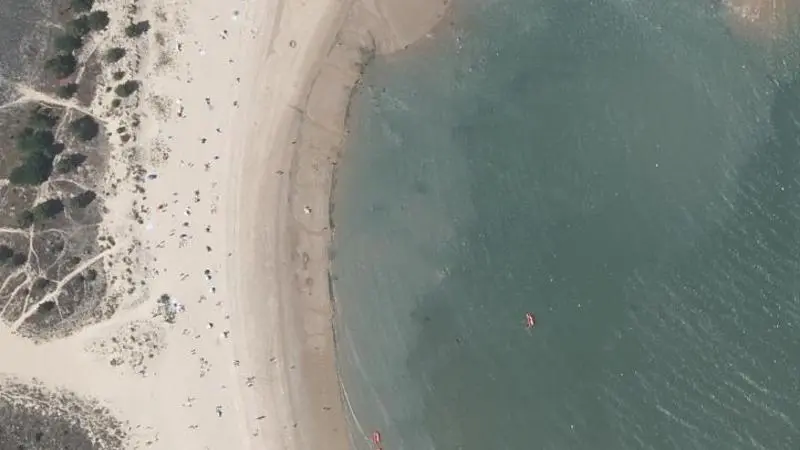 Vue aérienne : Plage de Boyardville