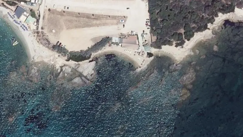 Vue aérienne : Plage du Scudo