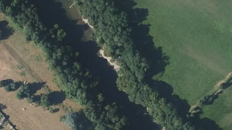 Vue aérienne : Sablière d'Estos