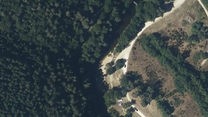 Vue aérienne : Plage de la Truyère