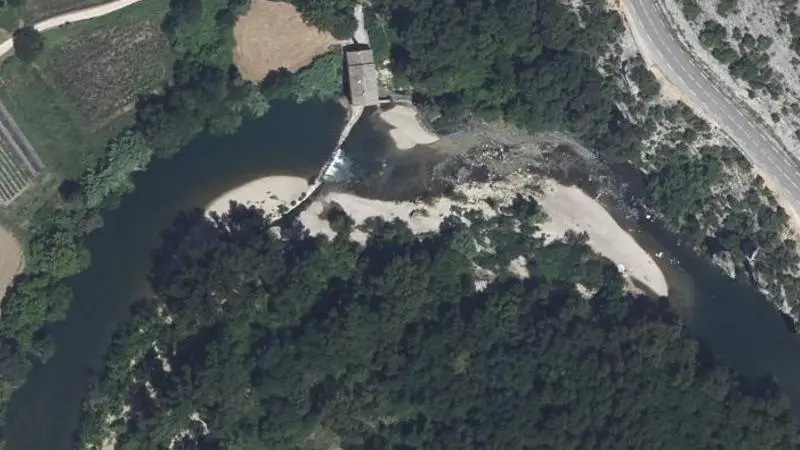 Vue aérienne : Plage de la Cèze