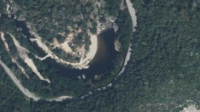 Vue aérienne : La Baignade de Fontugne
