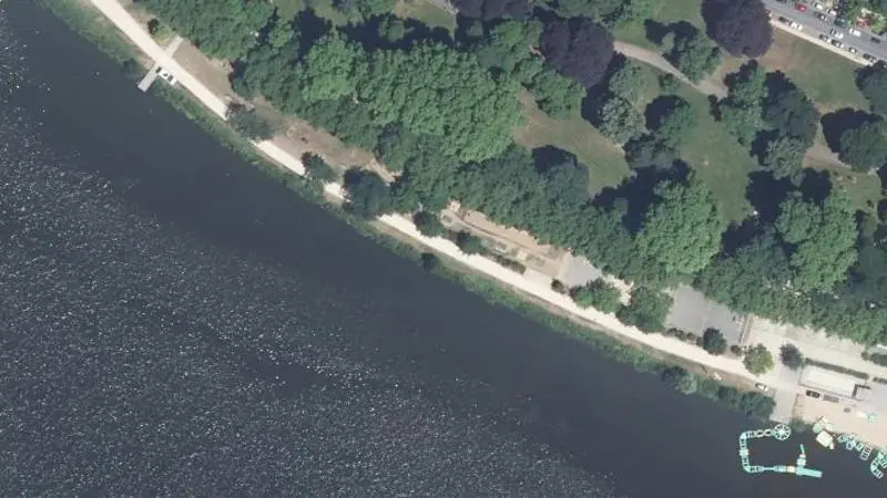 Vue aérienne : Plage des Celestins
