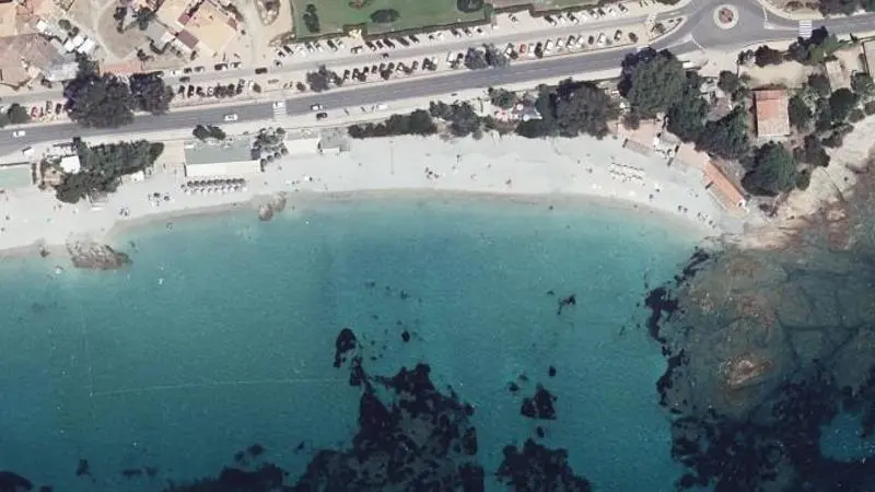 Vue aérienne : Plage de l'Ariadne