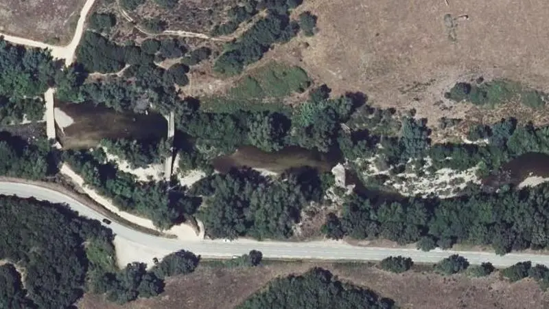 Vue aérienne : Pont Genois Spina Cavallu