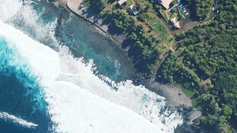 Vue aérienne : Plage Grande Anse