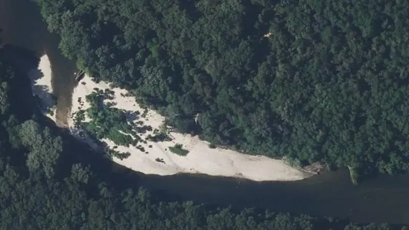 Vue aérienne : Plage de la Cèze