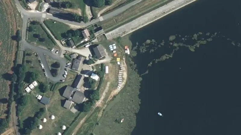 Vue aérienne : Plage de l'étang de Goule