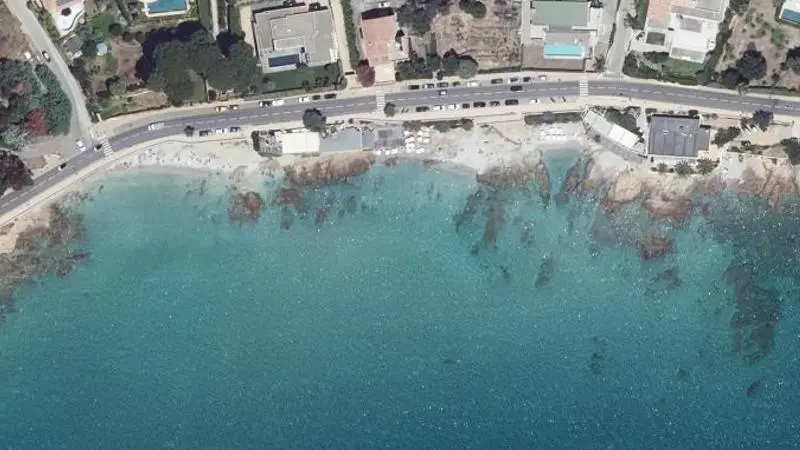 Vue aérienne : Plage de Barbicaja