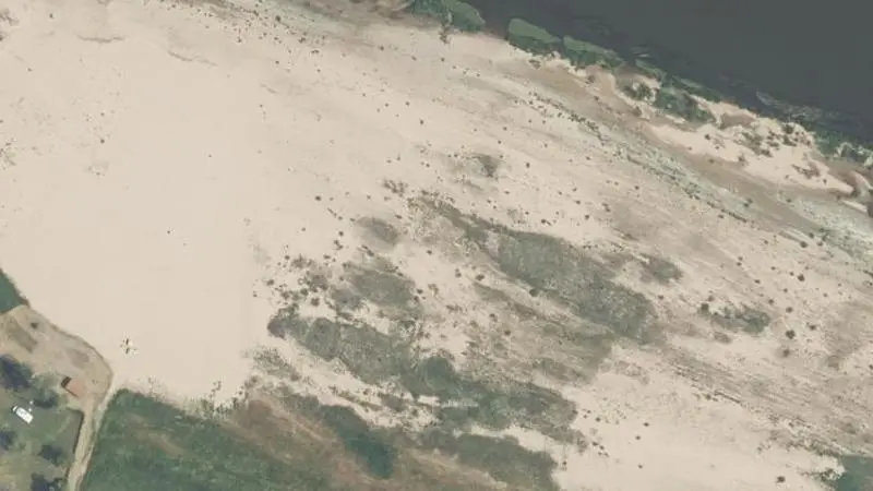 Vue aérienne : Plage de la Loire