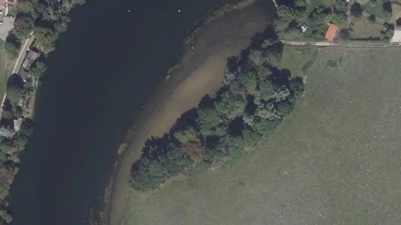 Vue aérienne : Plage du Doubs