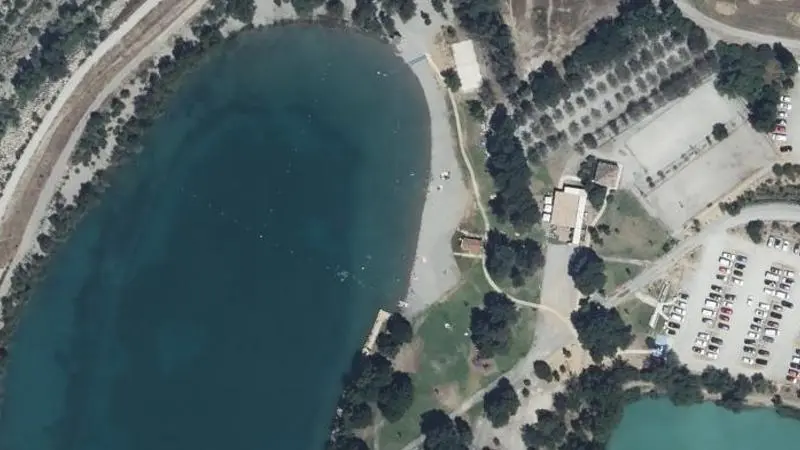 Vue aérienne : Plan d'eau des Buissonnades