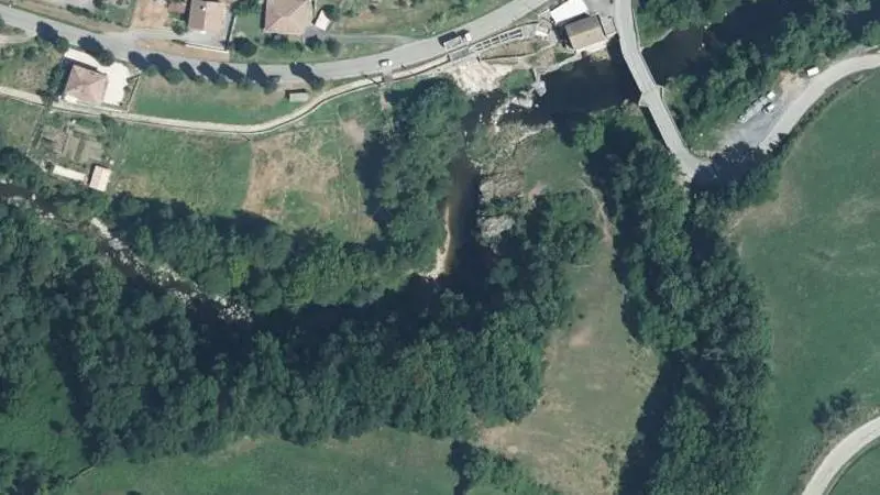 Vue aérienne : Baignade de la Dorne