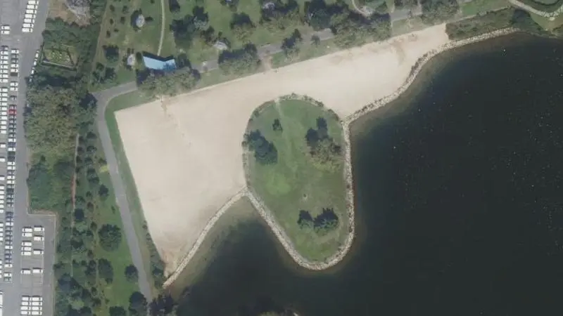 Vue aérienne : Plage de Valenton