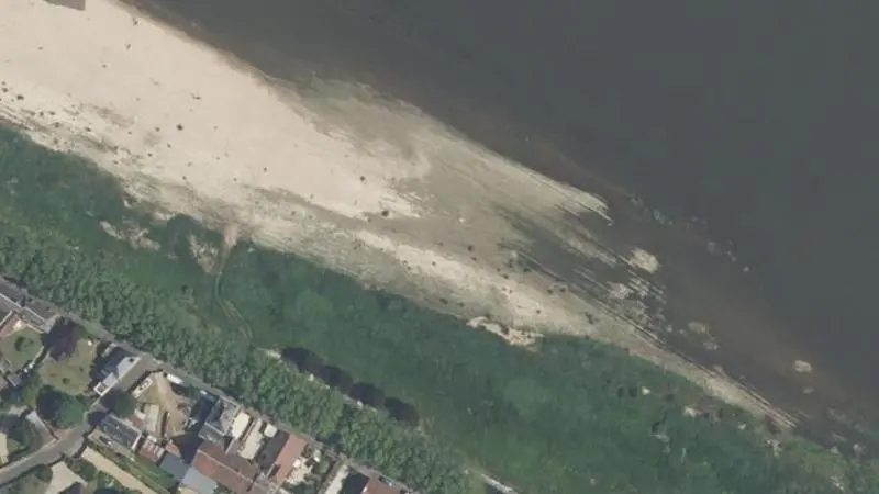 Vue aérienne : Plage de la Loire