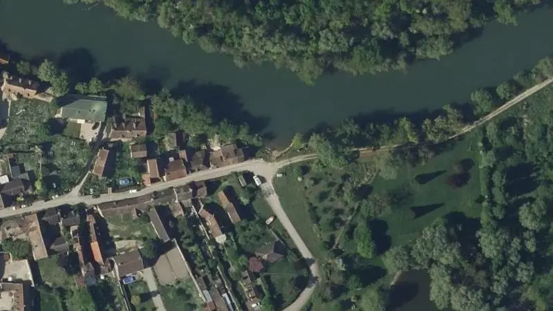 Vue aérienne : Plage de la Seine