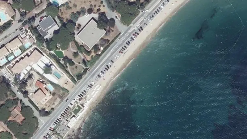 Vue aérienne : Plage Garonnette Ouest