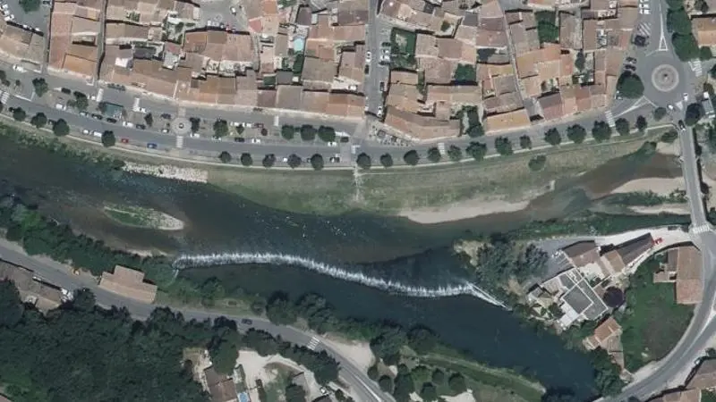 Vue aérienne : Plage de l'Ouvèze