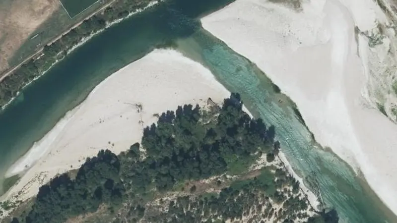Vue aérienne : Plage de l'Ain