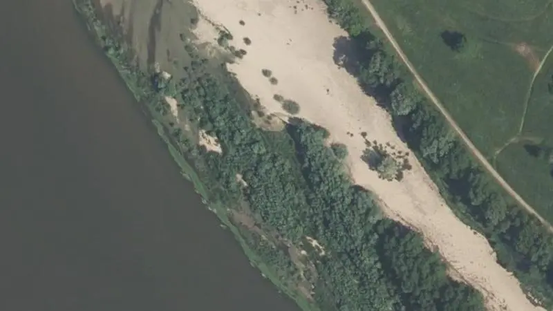 Vue aérienne : Plage de la Loire