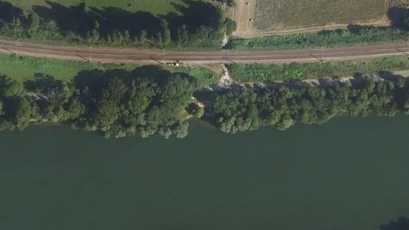 Vue aérienne : Plage de Montmélian