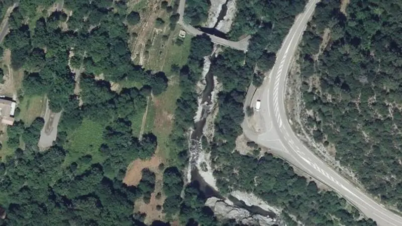 Vue aérienne : Pont de Saint Hilaire