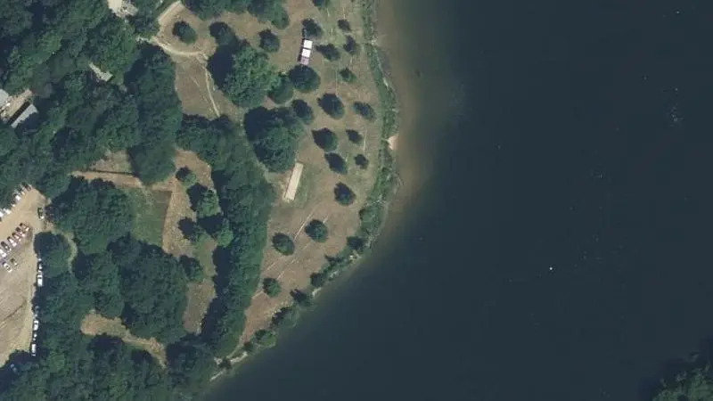 Vue aérienne : Plan d'eau Pointe du Carroir