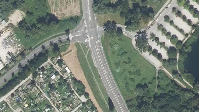 Vue aérienne : Ballastière