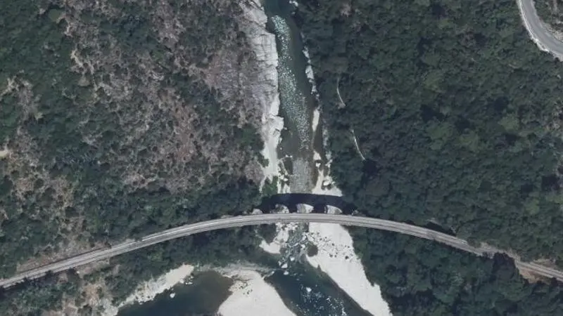 Vue aérienne : Baignade du Gardon
