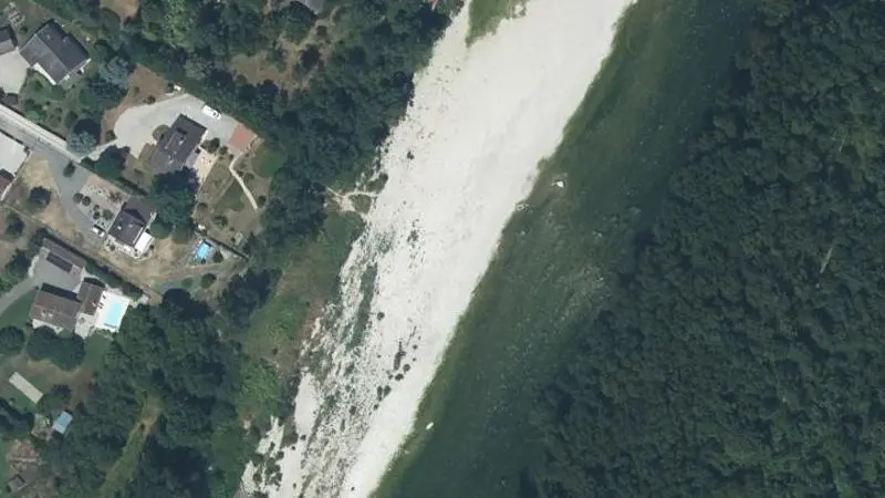 Vue aérienne : Plage de l'Ain