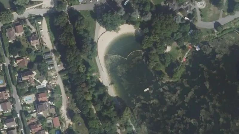 Vue aérienne : Plage de la Sablière