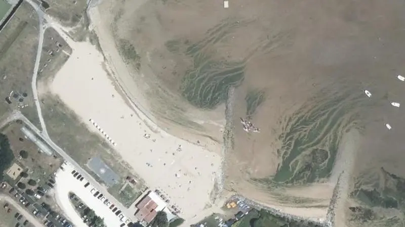 Vue aérienne : Plage de la Cible