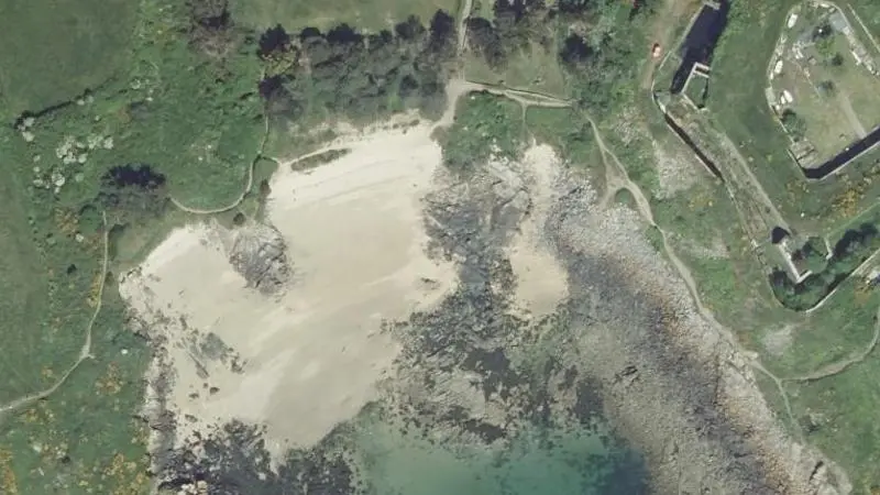 Vue aérienne : Iles de Chausey - Port-Marie