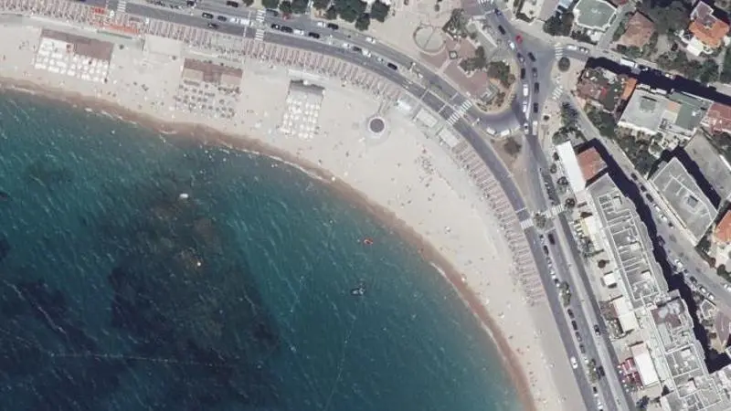 Vue aérienne : Plage Veillat