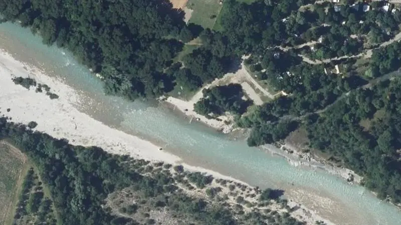 Vue aérienne : Plage de la Drôme