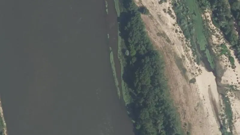 Vue aérienne : Plage de la Loire