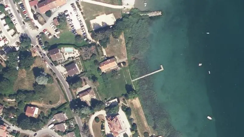 Vue aérienne : Plage Municipale de Conjux