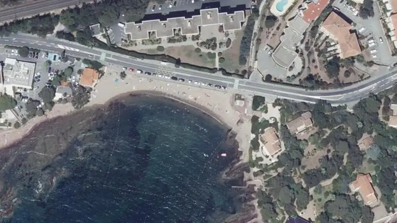 Vue aérienne : Plage la Peguiere