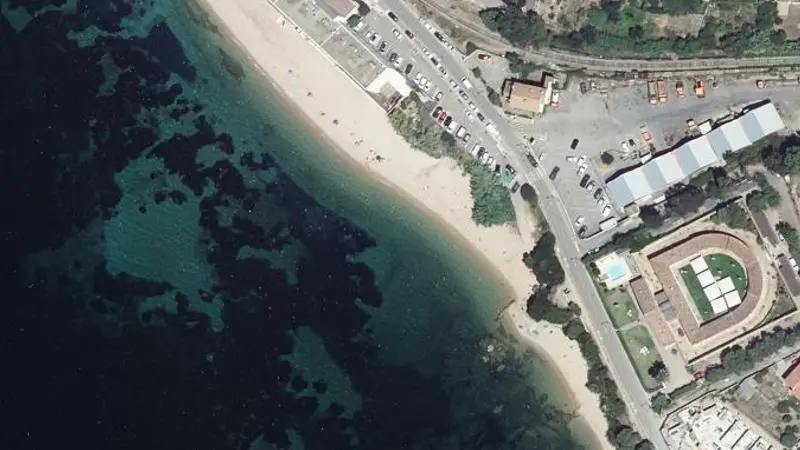 Vue aérienne : Plage du Lazaret