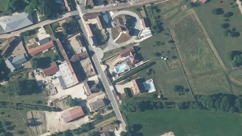 Vue aérienne : Baignade du ru de Vaucharme