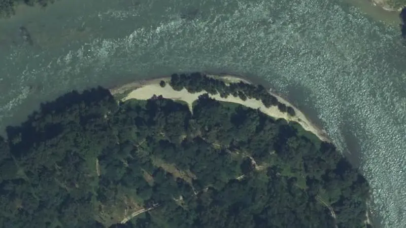 Vue aérienne : Plage de la Garonne