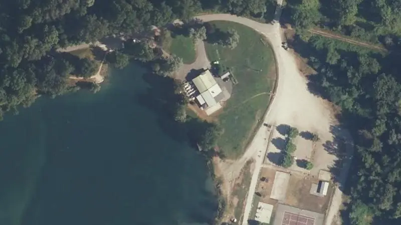 Vue aérienne : Plan d'eau du Lac de Gresy
