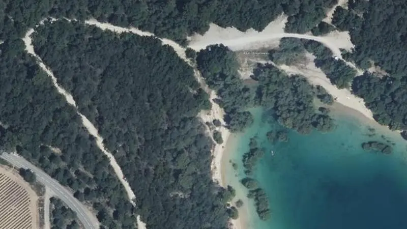 Vue aérienne : Baie de la Sauna